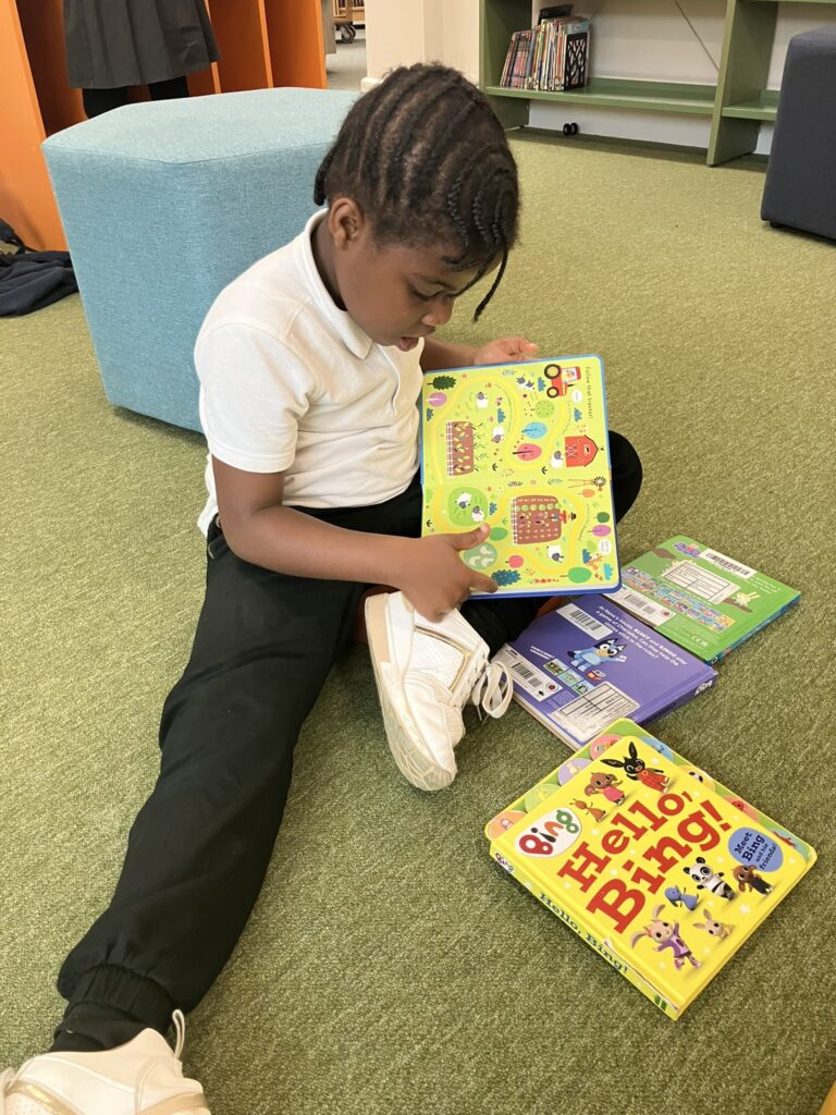 Pupils at The Nest enjoy library afternoon