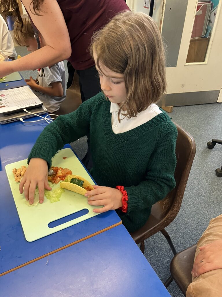 Pupils at The Nest cook up a Mexican taco feast